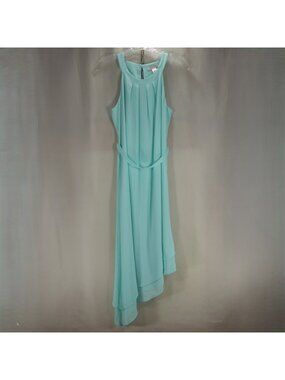 White House Black Market Mint Asymmetrical Halter Dress